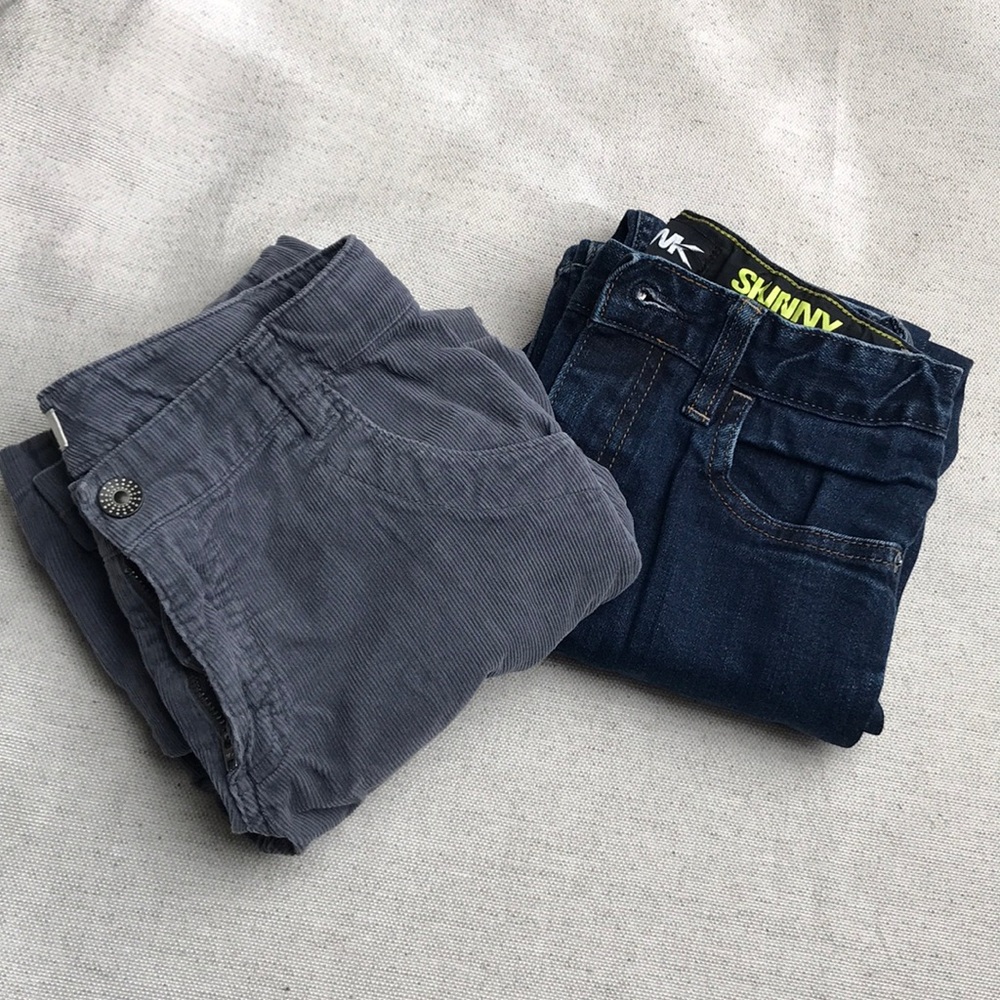 Two pairs boys jeans/corduroys Cherokee Tony Hawk size 10